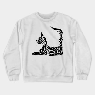 Tribal Design - Cat Crewneck Sweatshirt